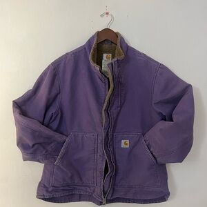 Carhartt Canyon Sandstone WJ022 GPE Sherpa Line Canvas Work Jacket Women